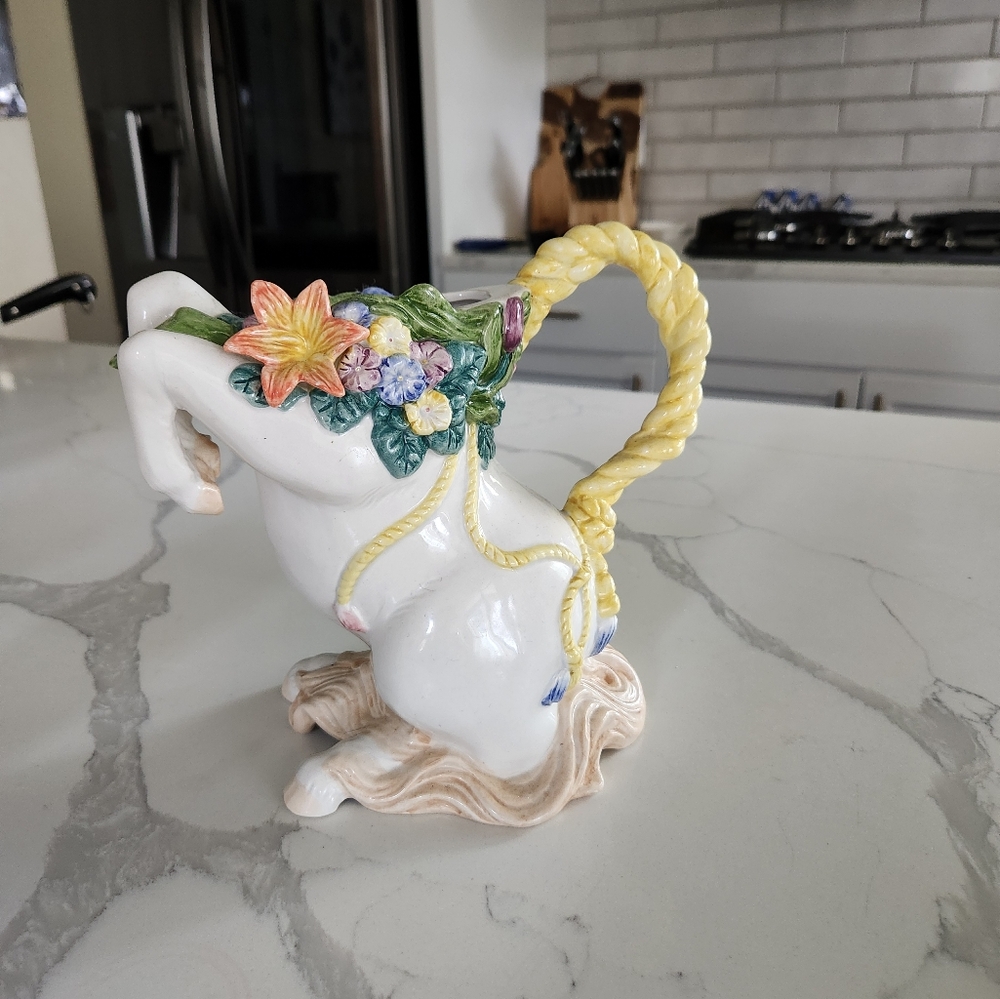 Fitz & Floyd Collector Series Realm of Camelot Unicorn Teapot Missing Lid